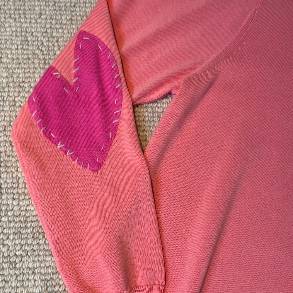 Kerri Rosenthal heart cotton sweater NEW - Picture 2 of 6